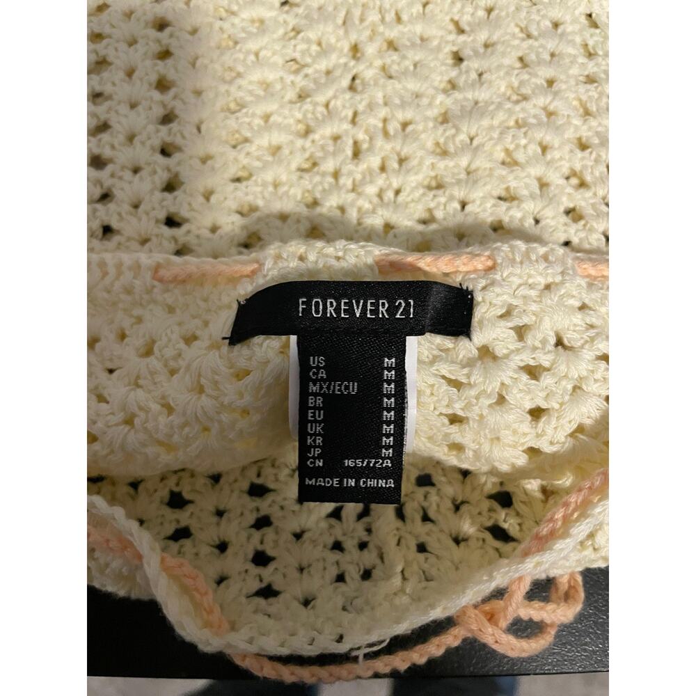 Forever 21 Shorts Juniors Medium Cream Crochet Shell Starfish Festival Boho - Picture 4 of 9